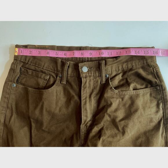 Levis 502 Jeans Mens Tagged 31 x 30 Actual 32 x 29 DK Brown Stretch Straight TG - Picture 5 of 8